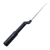 Microdissectomy Curette, Backward Angled, Size #1, Bayonet, Round Offset Gray Aluminum Handle, Overall Length 10" (254mm) Compares To Codman 47-5012 